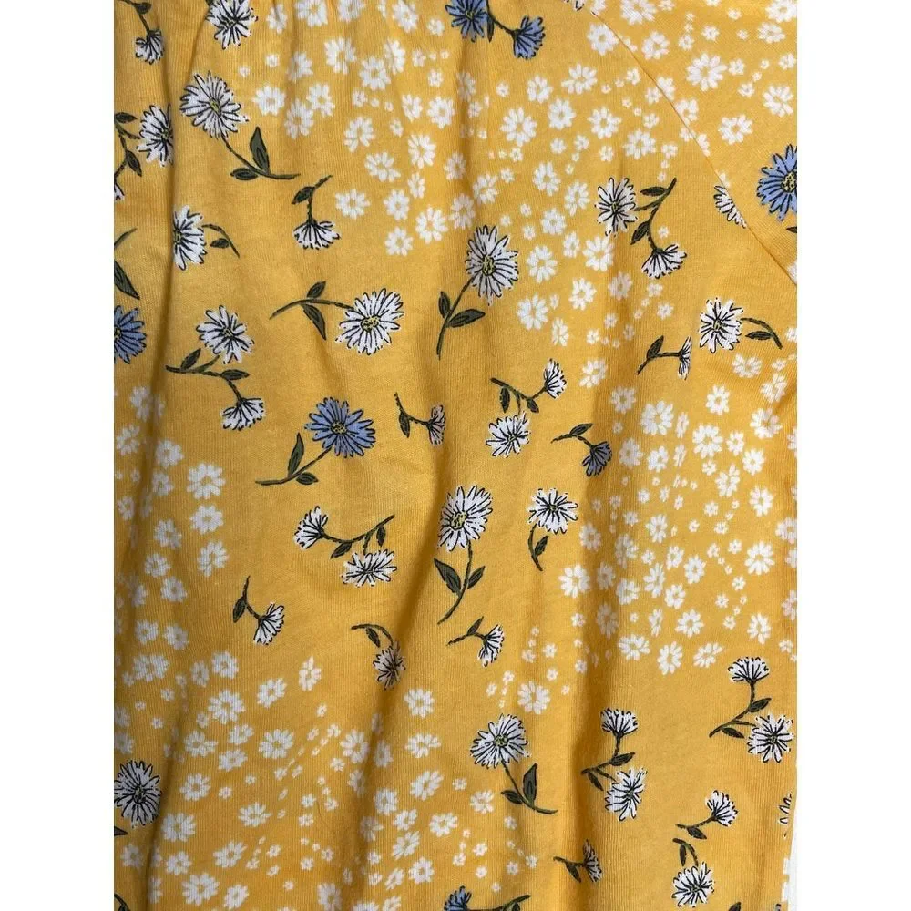 NWT The Children's PLACE Yellow Floral Print Top Size Small‎ Tuscan Sun